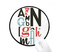 beatChong Alfabeti elegante Citazione Handwrite Mousepad nero rotondo cucito bordo non stuoia di slittamento del gioco
