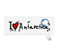 beatChong Amo Antartide Parola Bandiera di Amore del Cuore Illustrazione Antisdrucciolevoli Mousepad Grande Gioco Esteso Ufficio Bordi titched Mat Regalo Computer