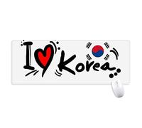 beatChong Amo la Corea parola bandiera di amore del cuore Illustrazione antisdrucciolevoli Mousepad Grande esteso gioco Ufficio titched Bordi Mat regalo Computer