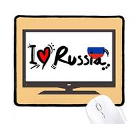 beatChong Amo la Russia Parola Bandiera Cuore Computer Mouse Pad Antiscivolo in Gomma Mousepad Gioco Ufficio