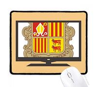 beatChong Andorra La Vella Andorra Nazionale Emblem Computer Mouse Pad Antiscivolo in Gomma Mousepad Gioco Ufficio