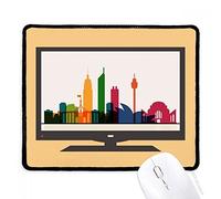 beatChong Australia Città Landmark grattacieli Silhouette Computer Mouse Pad Antiscivolo in Gomma Mousepad Gioco Ufficio