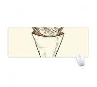beatChong Bacchette Sesamo Cono Gelato Antisdrucciolevoli Mousepad Grande Gioco Esteso Ufficio Bordi Mat Regalo Computer titched