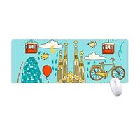 beatChong Barcellona spagnola Sagrada Familia antisdrucciolevoli Mousepad Grande Gioco Esteso ufficio Bordi Mat regalo Computer titched