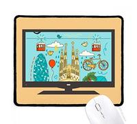 beatChong Barcellona Spagnola Sagrada Familia Computer Mouse Pad Antiscivolo in Gomma Mousepad Gioco Ufficio
