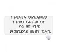 beatChong Best Dad Festival del Dreaming mondo Quote antisdrucciolevoli Mousepad Grande esteso gioco Ufficio titched Bordi Mat regalo Computer