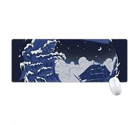beatChong Blu Ocean Waves Dark Night Antisdrucciolevoli Mousepad Grande Gioco Esteso Ufficio Bordi titched Mat Regalo Computer