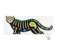 beatChong Bone Cuore Nero Cat Halloween Terror antisdrucciolevoli Mousepad Grande esteso gioco Ufficio titched Bordi Mat regalo Computer