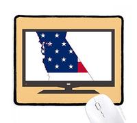 beatChong California USA Map Stelle Strisce Bandiera Forma Computer Mouse Pad Antiscivolo in Gomma Mousepad Gioco Ufficio