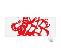 beatChong Cane taglio della carta Capodanno cinese antisdrucciolevoli Mousepad Grande esteso gioco dell'ufficio titched Bordi Mat regalo Computer