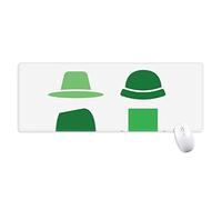 beatChong Cappello verde cinese Joke Fate antisdrucciolevoli Mousepad Grande Gioco Esteso ufficio Bordi Mat regalo Computer titched