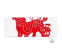 beatChong Carta cinese Taglio Capodanno Cane antisdrucciolevoli Mousepad Grande esteso gioco Ufficio titched Bordi Mat regalo Computer