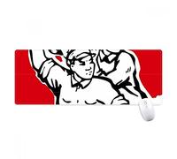 beatChong Carta Comunista Rosso Patriottismo Antisdrucciolevoli Mousepad Grande Gioco Esteso Ufficio Bordi Mat Regalo Computer titched