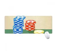 beatChong Casino Chips Disposizione Illustrazione Antisdrucciolevoli Mousepad Grande Gioco Esteso Ufficio Bordi titched Mat Regalo Computer