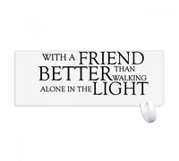 beatChong Citazione di amicizia da Helen Keller antisdrucciolevoli Mousepad Grande Gioco Esteso ufficio Bordi titched Computer Mat regalo