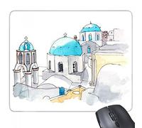 beatChong Cittadina di Imerovigli a Santorini in Grecia rettangolo antiscivolo in gomma Mousepad Mouse Game Pad regalo