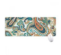 beatChong Classica Blu Arancione Astratto modello Pesce antisdrucciolevoli Mousepad Grande esteso gioco Ufficio titched Bordi Mat regalo Computer