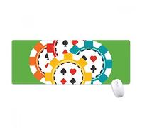 beatChong Colorful Chips Casino Illustration Antisdrucciolevoli Mousepad Grande Gioco Esteso Ufficio Bordi titched Mat Regalo Computer