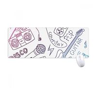 beatChong Combinazione di Cuffia Musicali Modello Illustrare Antisdrucciolevoli Mousepad Grande Gioco Esteso Ufficio Bordi titched Mat Regalo Computer