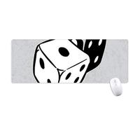 beatChong Dice Casino nero bianco Illustrazione antisdrucciolevoli Mousepad Grande Gioco Esteso ufficio Bordi titched Mat regalo Computer