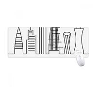 beatChong Disegno Città Qatar interesse antisdrucciolevoli Mousepad Grande Gioco Esteso ufficio Bordi Mat regalo Computer titched