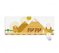 beatChong Egitto Giallo Verde Sfinge Piramidi Camel Antisdrucciolevoli Mousepad Grande esteso Gioco Ufficio titched Bordi Mat Regalo Computer