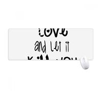 beatChong English Word design Amore e uccidere antisdrucciolevoli Mousepad Grande Gioco Esteso ufficio Bordi Mat regalo Computer titched
