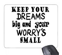 beatChong English Word Design di Sogno e Preoccupazione Antiscivolo in Gomma Mousepad Gioco Ufficio Mouse Pad Regalo