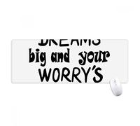 beatChong English Word design sogno e preoccupazione antisdrucciolevoli Mousepad Grande Gioco Esteso ufficio Bordi Mat regalo Computer titched