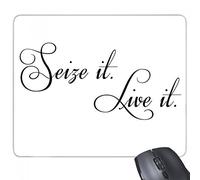 beatChong Famosa Poesia Citazione coglierla Live It rettangolo Antiscivolo in Gomma Mousepad Mouse Game Pad Regalo
