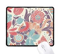 beatChong Foglia Germoglio pianta del fiore vernice antiscivolo Mousepad gioco Ufficio nero cucito Edges regalo
