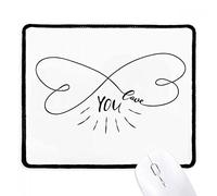 beatChong Forever Love You Cita Stile Mousepad nero cucito bordo non stuoia di slittamento del gioco