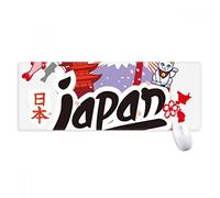 beatChong Giappone Rosso Nero Mappa Ragazze Gatto Fortunato Antisdrucciolevoli Mousepad Grande Gioco Esteso Ufficio Bordi Mat Regalo Computer titched