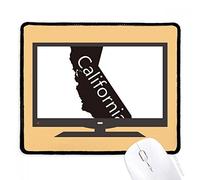 beatChong Gli Stati Uniti California Map Silhouette Computer Mouse Pad Antiscivolo in Gomma Mousepad Gioco Ufficio