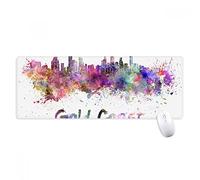 beatChong Gold Coast Ghana Africa Città Acquerello antisdrucciolevoli Mousepad Grande Gioco Esteso ufficio Bordi titched Mat regalo Computer