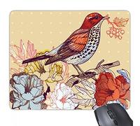beatChong Gomma Mousepad Mouse Game Pad Regalo Birds Branch Fiori Frutta rettangolo Antiscivolo