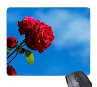 beatChong Gomma Mousepad Mouse Game Pad Regalo Blu Sky Rose Rosse Foglie Verdi rettangolo Antiscivolo