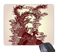 beatChong Gomma Mousepad Mouse Game Pad Regalo Cinese Phoenix Bird Animal rettangolo Ritratto Antiscivolo