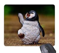 beatChong Gomma Mousepad Mouse Game Pad regalo Creatura Antartico Pinguino sveglio Scienza Natura Rettangolo antiscivolo