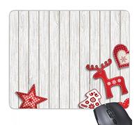 beatChong Gomma Mousepad Mouse Game Pad Regalo di Buon Natale Stella a Cinque Punte rettangolo Antiscivolo