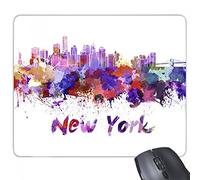 beatChong Gomma Mousepad Mouse Game Pad regalo New York America del Paese Città acquerello illustrazione rettangolo antiscivolo