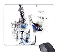 beatChong Gomma Mousepad Mouse Game Pad regalo Sax uomo che, costruendo l'ombrello Donna acquerelli Illustrazione rettangolo antiscivolo