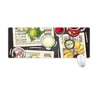 beatChong Gourmet Bar Steak Soup Lemonade Antisdrucciolevoli Mousepad Grande Gioco Esteso Ufficio Bordi titched Mat Regalo Computer
