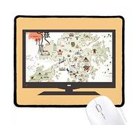 beatChong Hong Kong Escursionismo Sedi Mappa Cina Mouse Pad Antiscivolo in Gomma Mousepad Gioco Ufficio