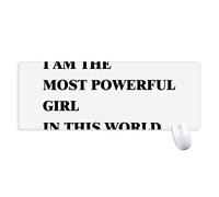 beatChong I Am The Powerful Mousepad Grande Gioco Esteso ufficio Bordi titched Computer Mat ragazza regalo antiscivolo