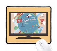 beatChong I Love Hong Kong Famous Places Computer Mouse Pad Antiscivolo in Gomma Mousepad Gioco Ufficio