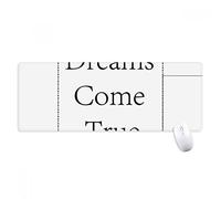 beatChong I sogni diventano realtà Inspirational Citazione antisdrucciolevoli Mousepad Grande Gioco Esteso ufficio Bordi titched Mat regalo Computer