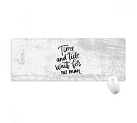 beatChong Il tempo e la marea non aspettano Mousepad Grande Gioco Esteso ufficio Bordi titched Computer Mat regalo Man Citazione antiscivolo