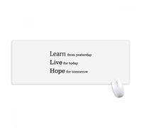 beatChong Imparare dal Vivo Speranza Citazione Antisdrucciolevoli Mousepad Grande Gioco Esteso Ufficio Bordi Mat Regalo Computer titched
