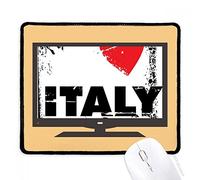 beatChong Io amo l'Italia Parola Amore Cuore Piazza Computer Mouse Pad antiscivolo in gomma Mousepad gioco Ufficio